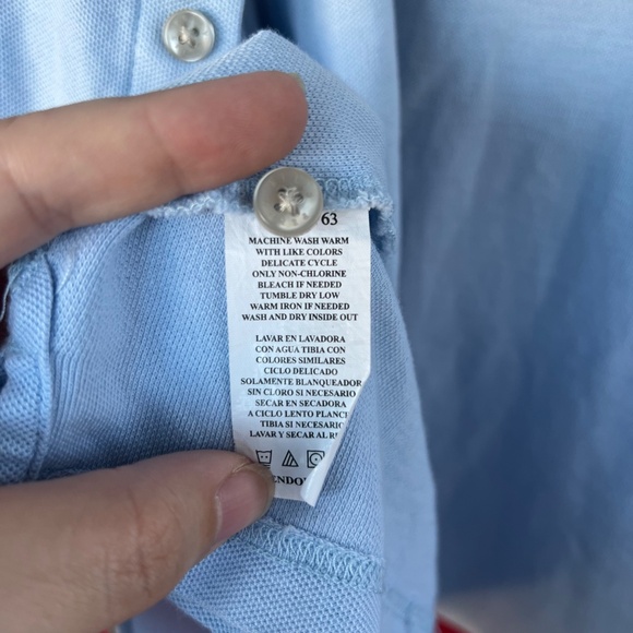 Perry Ellis Luxe Pique Short Sleeve Men's Polo Blue XL - Picture 3 of 4